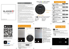 CEX3 mini RGB round LED Light - for Film, Studio - iPhone Synchronized